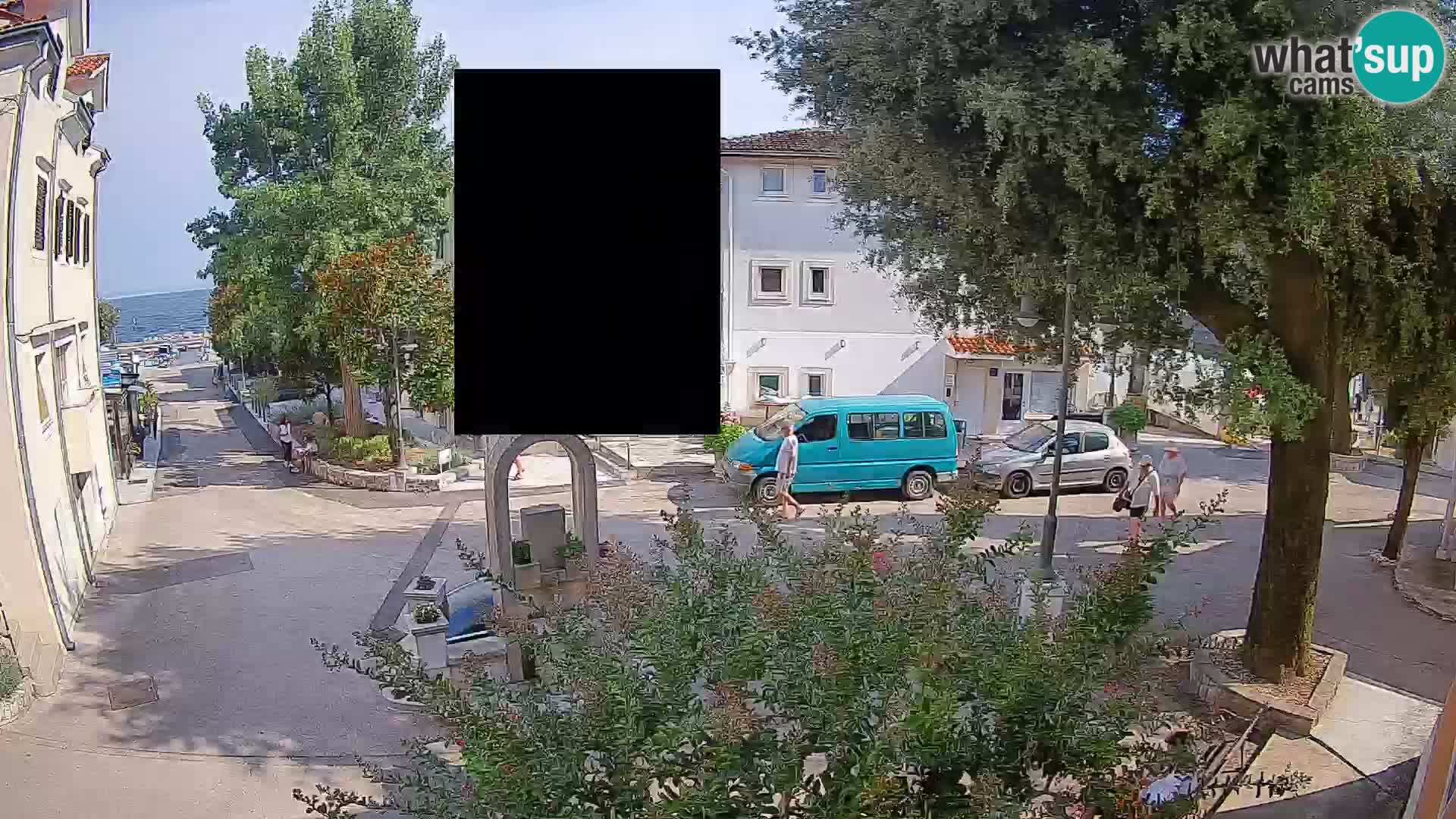 Webcam Mošćenička Draga Center – Live View of the Town Center