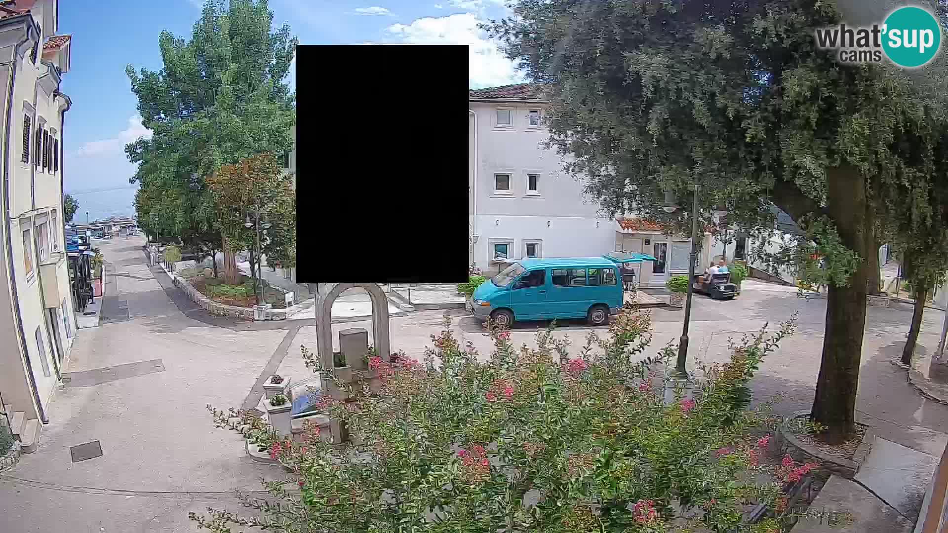 Webcam Centre de Mošćenička Draga – Vue en direct du centre-ville