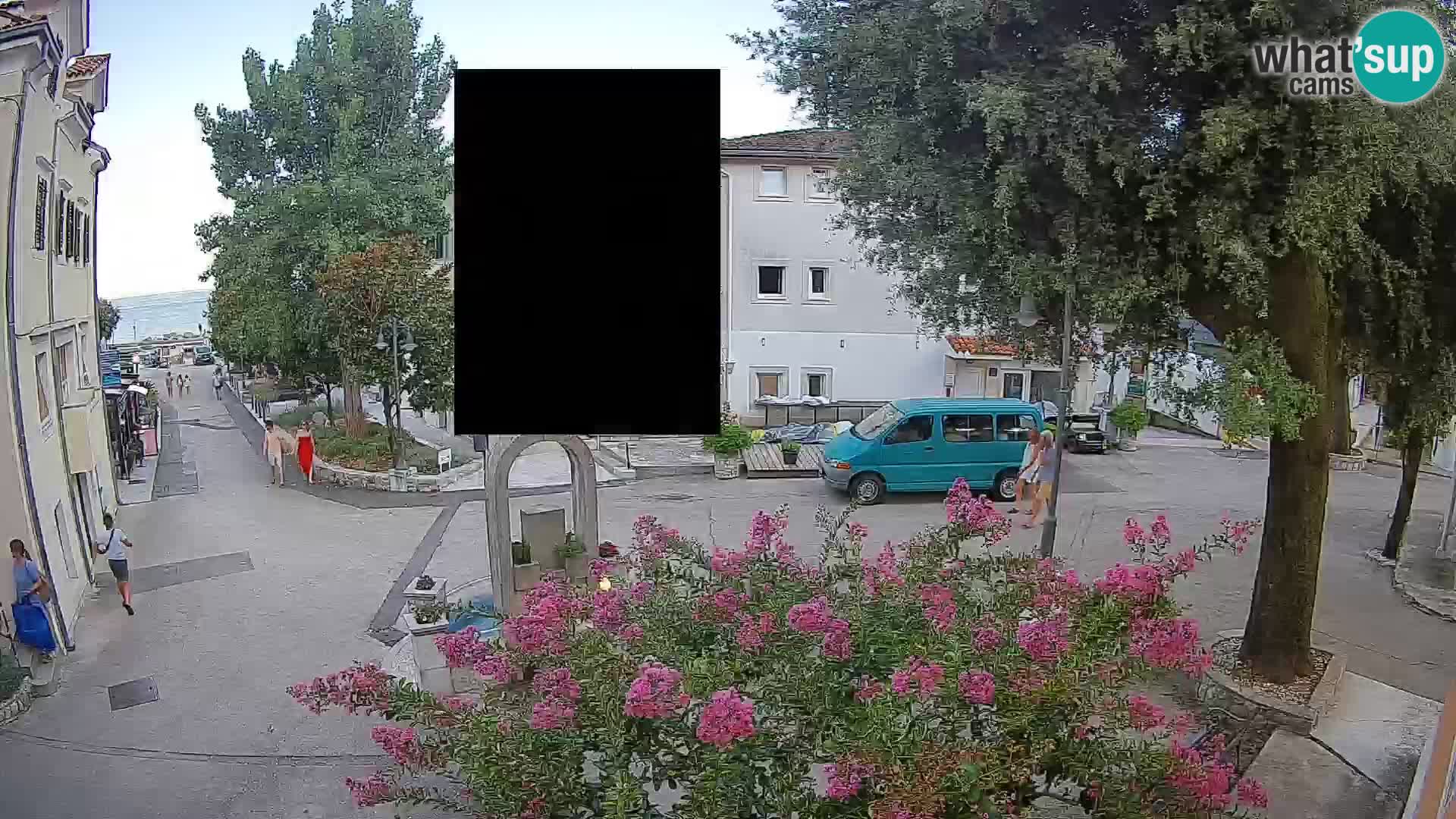 Webcam Mošćenička Draga Center – Live View of the Town Center