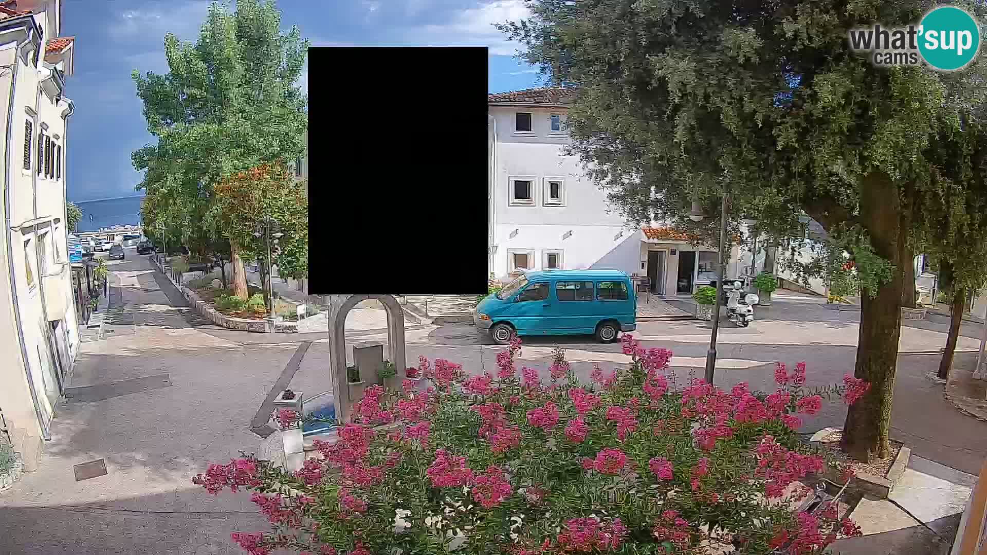 Webcam centre de Mošćenička Draga – Vue en direct du centre-ville