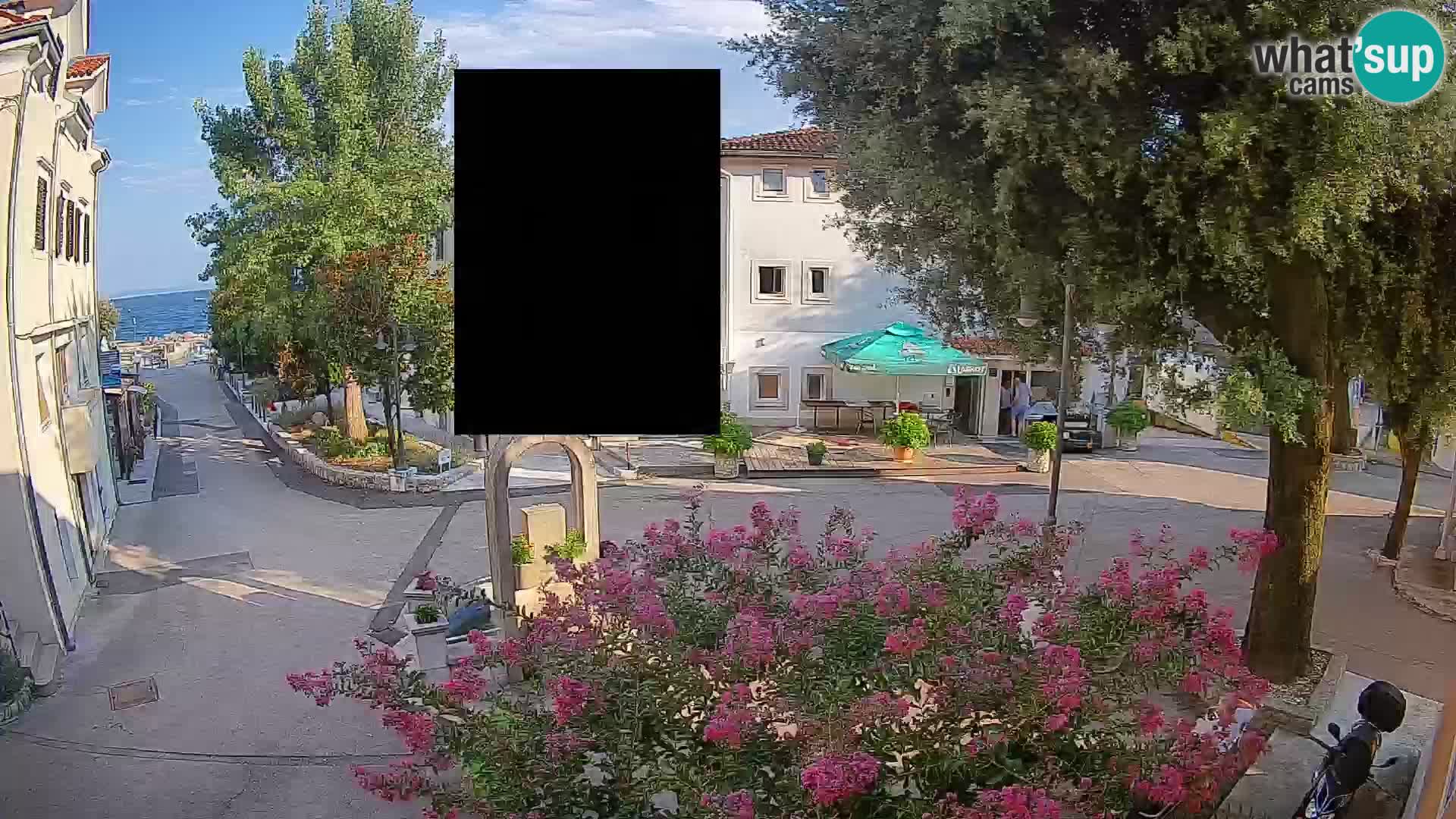 Webcam Centre de Mošćenička Draga – Vue en direct du centre-ville