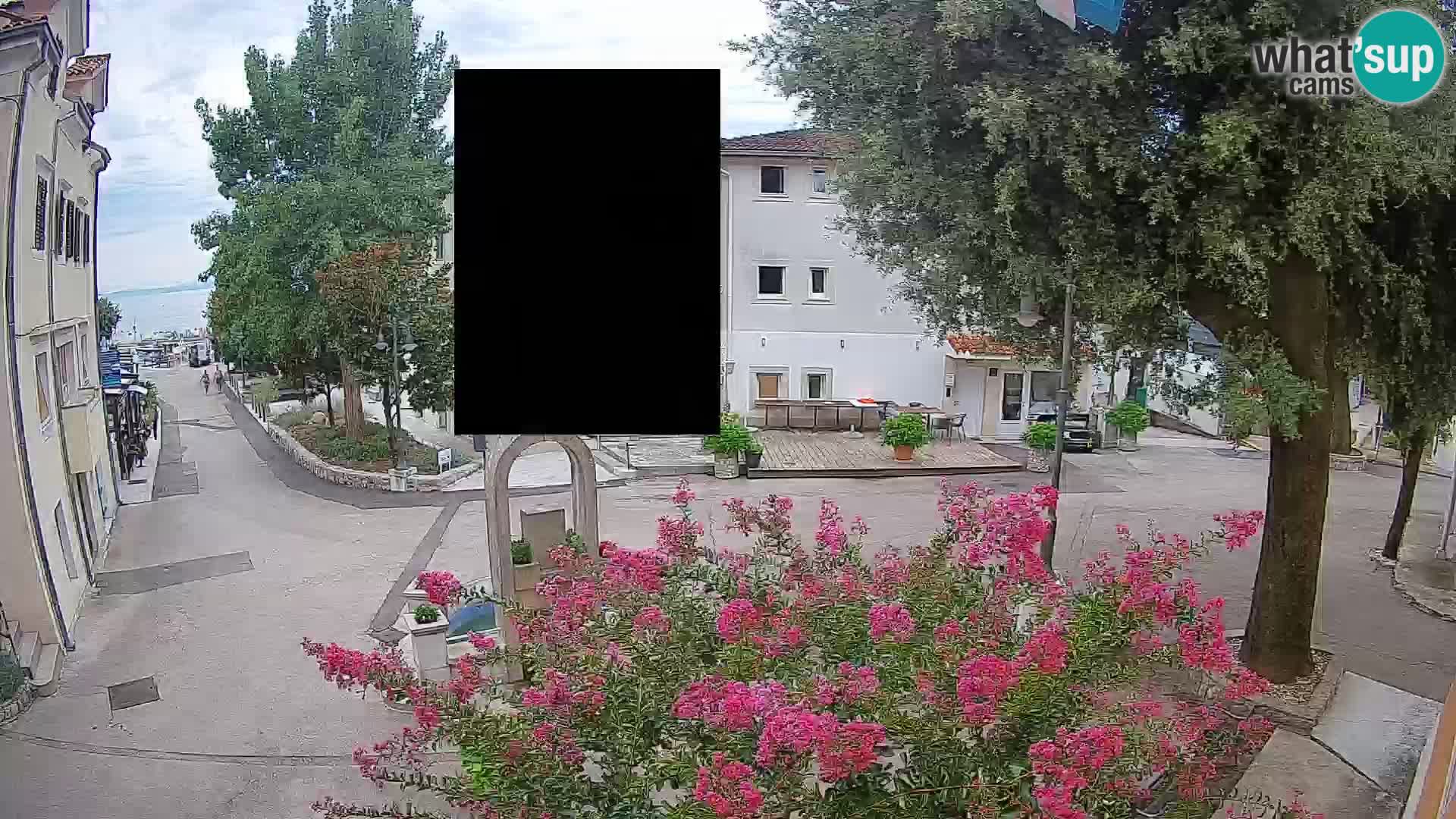 Webcam Centre de Mošćenička Draga – Vue en direct du centre-ville