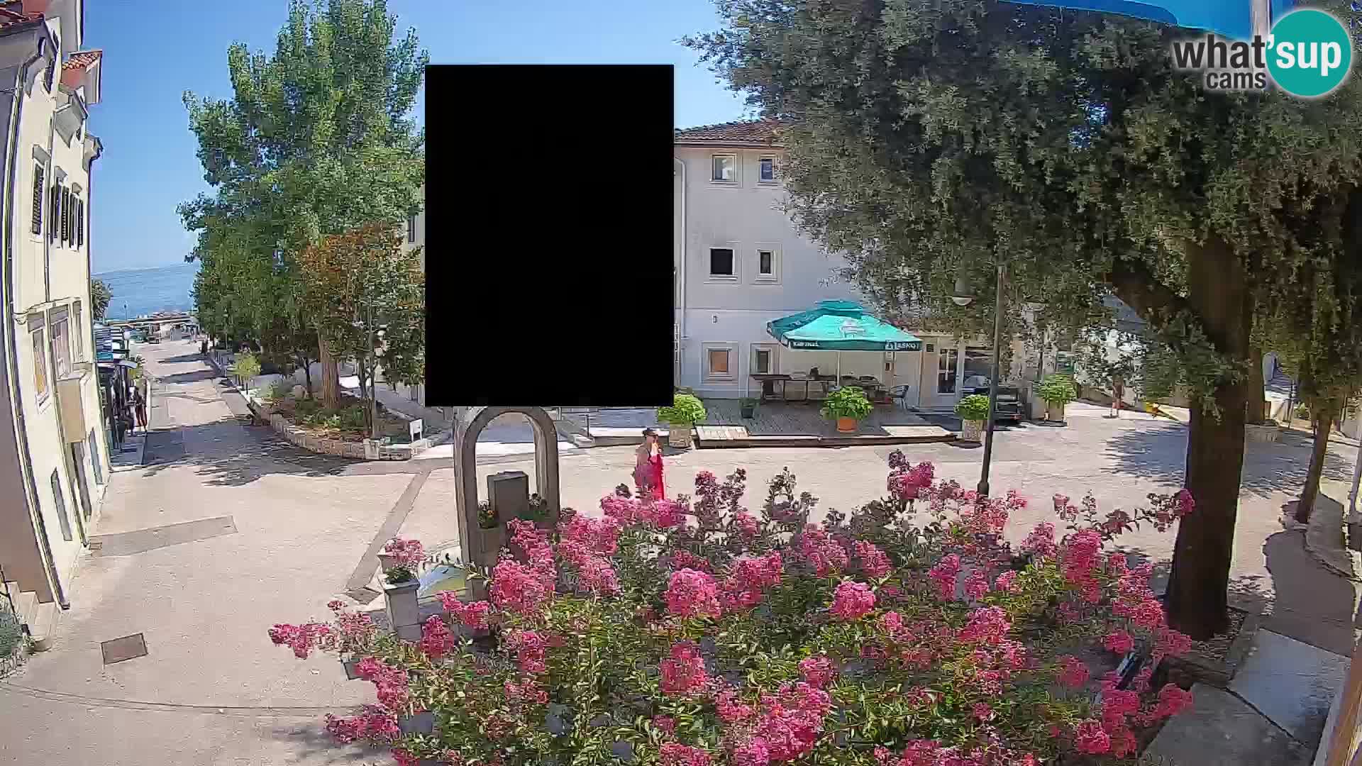 Webcam Centre de Mošćenička Draga – Vue en direct du centre-ville