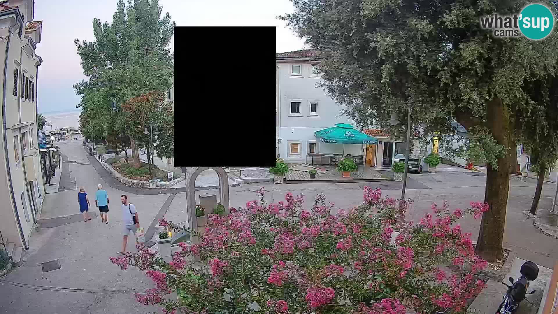 Webcam Mošćenička Draga Center – Live View of the Town Center