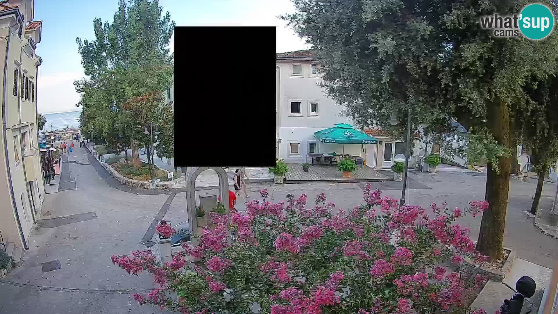 Webcam Mošćenička Draga Center – Live View of the Town Center