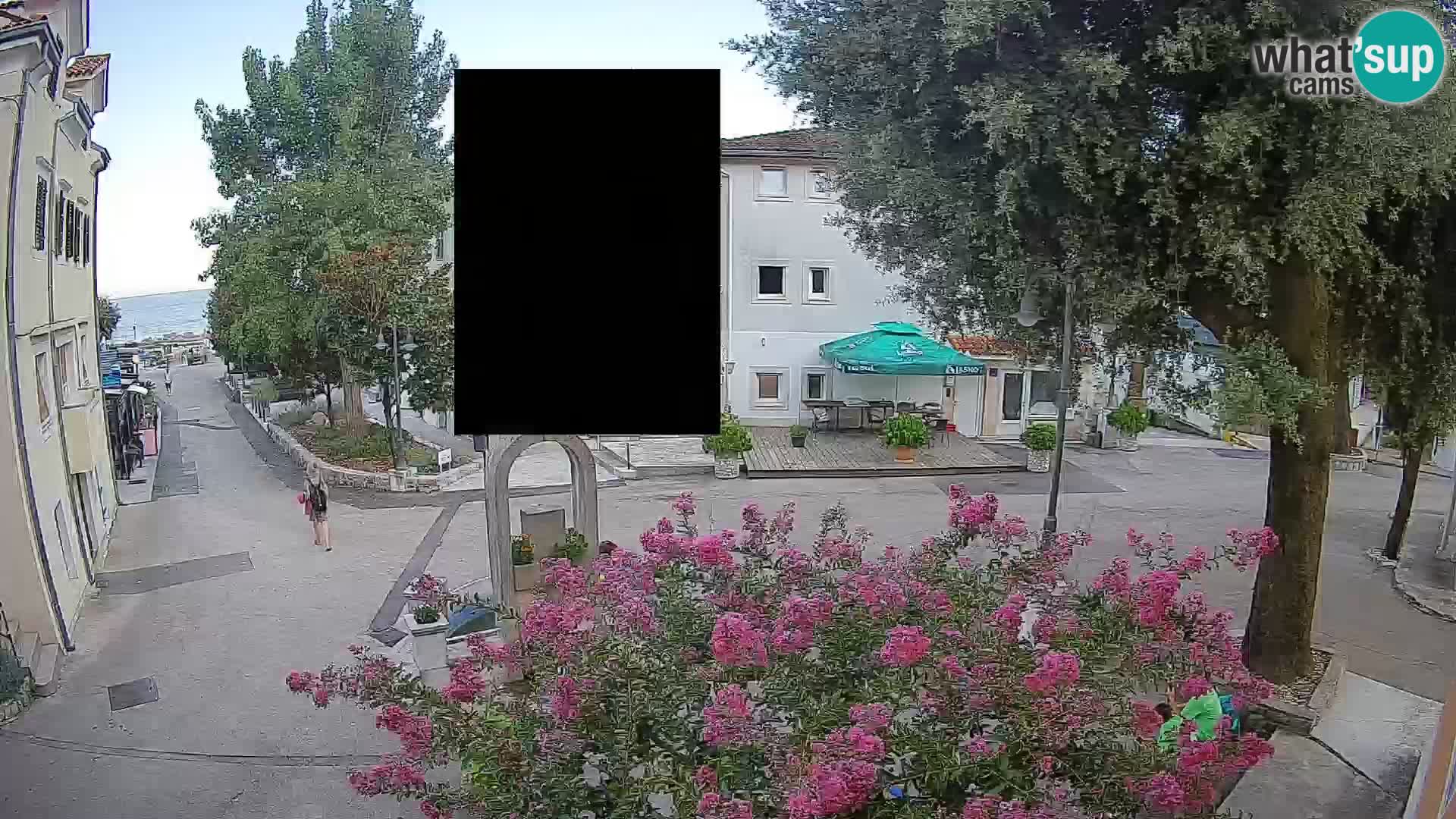 Webcam Mošćenička Draga Center – Live View of the Town Center