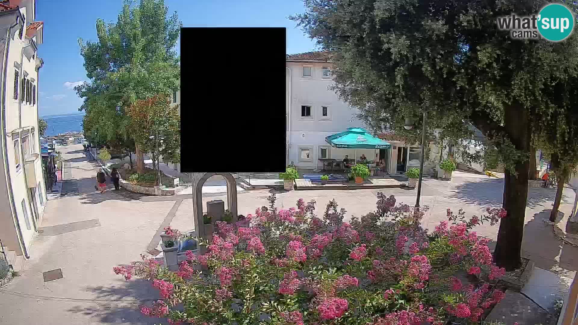 Webcam centre de Mošćenička Draga – Vue en direct du centre-ville