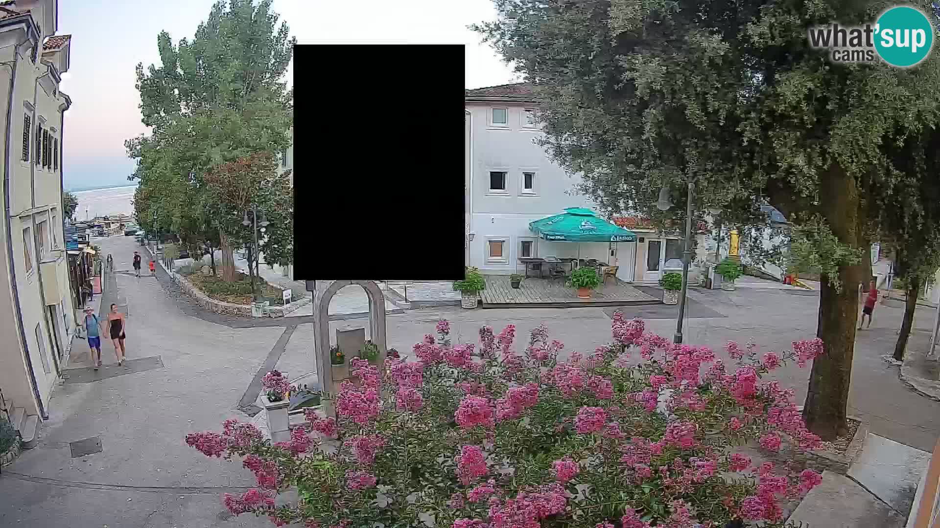 Webcam Mošćenička Draga Center – Live View of the Town Center