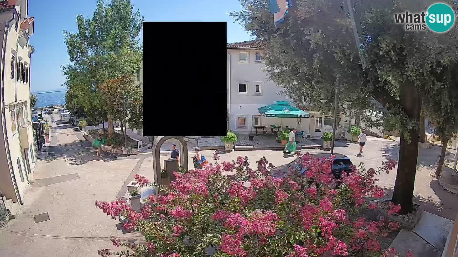 Webcam Centre de Mošćenička Draga – Vue en direct du centre-ville