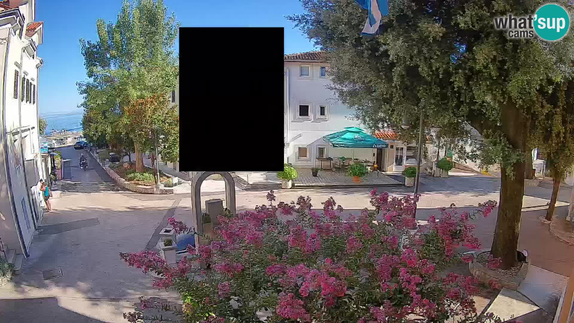 Webcam Centre de Mošćenička Draga – Vue en direct du centre-ville