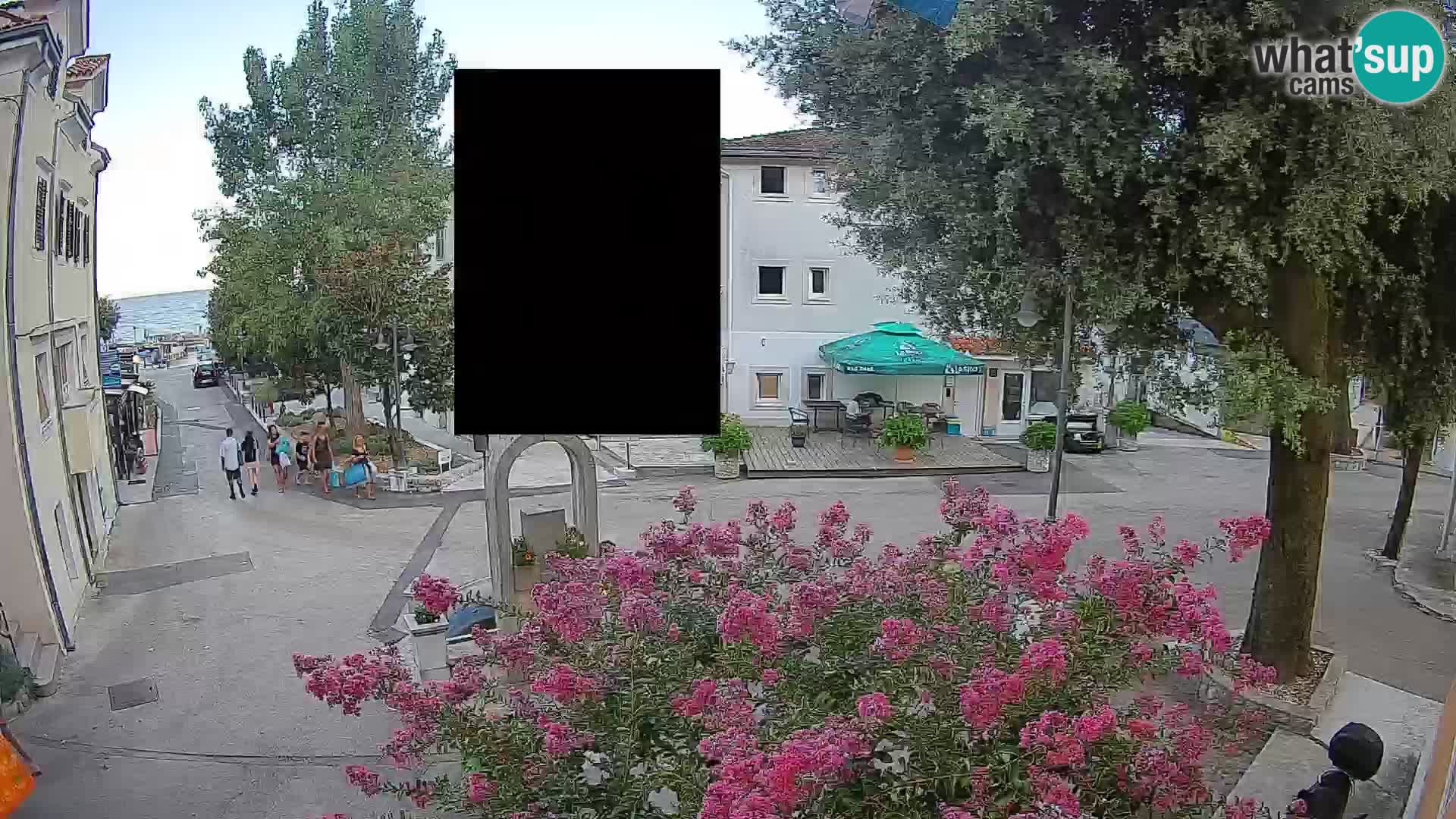Webcam Centre de Mošćenička Draga – Vue en direct du centre-ville
