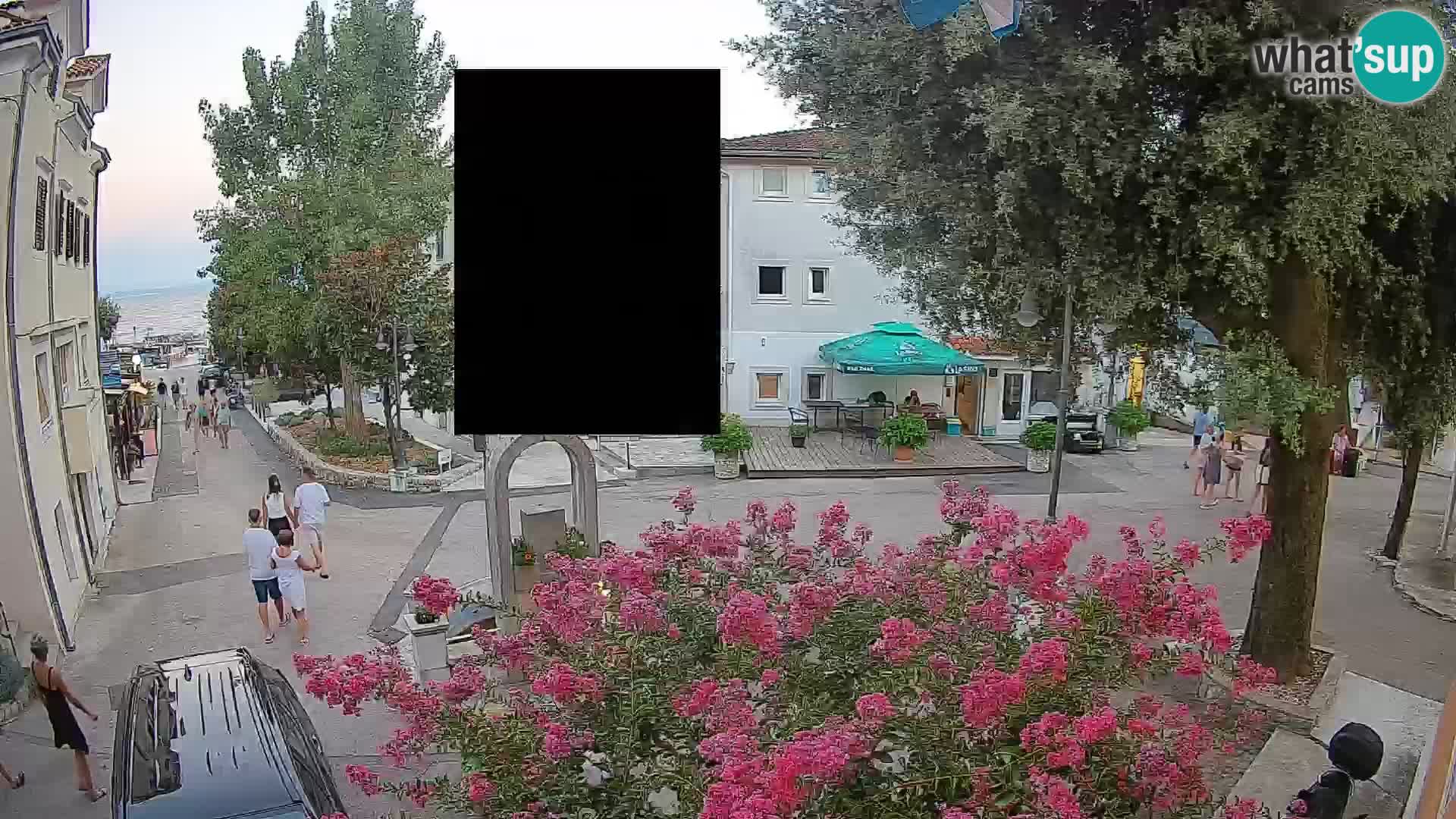 Webcam centre de Mošćenička Draga – Vue en direct du centre-ville