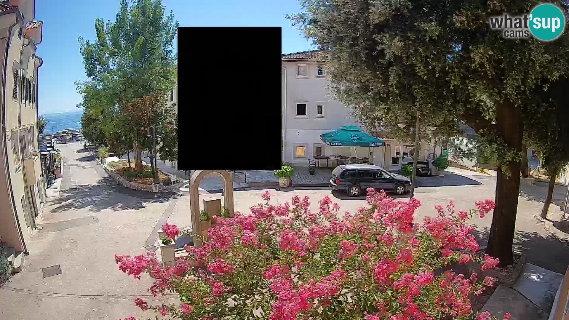 Webcam Centre de Mošćenička Draga – Vue en direct du centre-ville