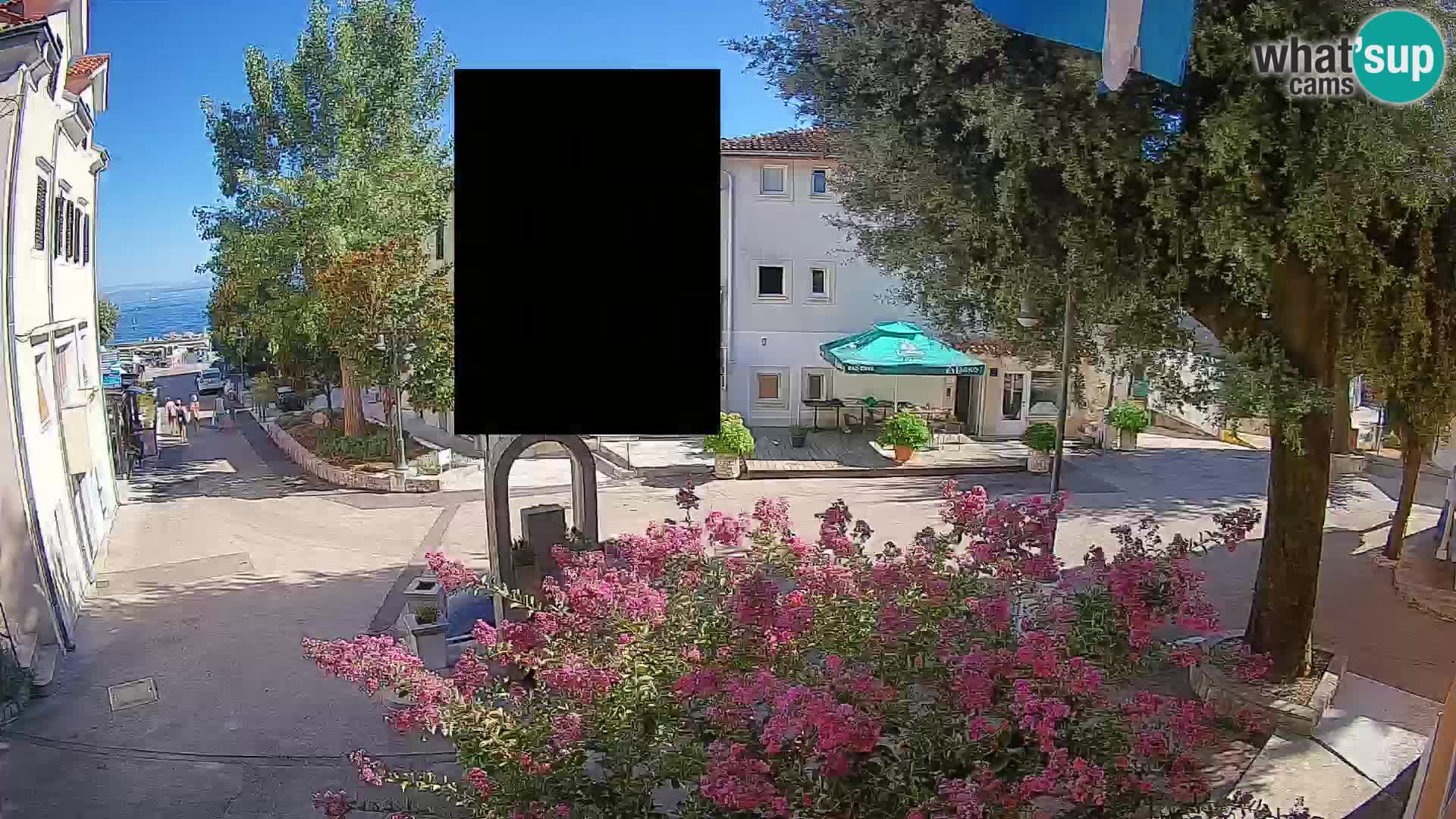 Webcam centre de Mošćenička Draga – Vue en direct du centre-ville