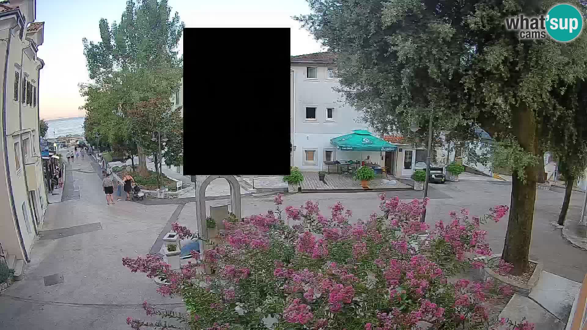Webcam Mošćenička Draga Center – Live View of the Town Center