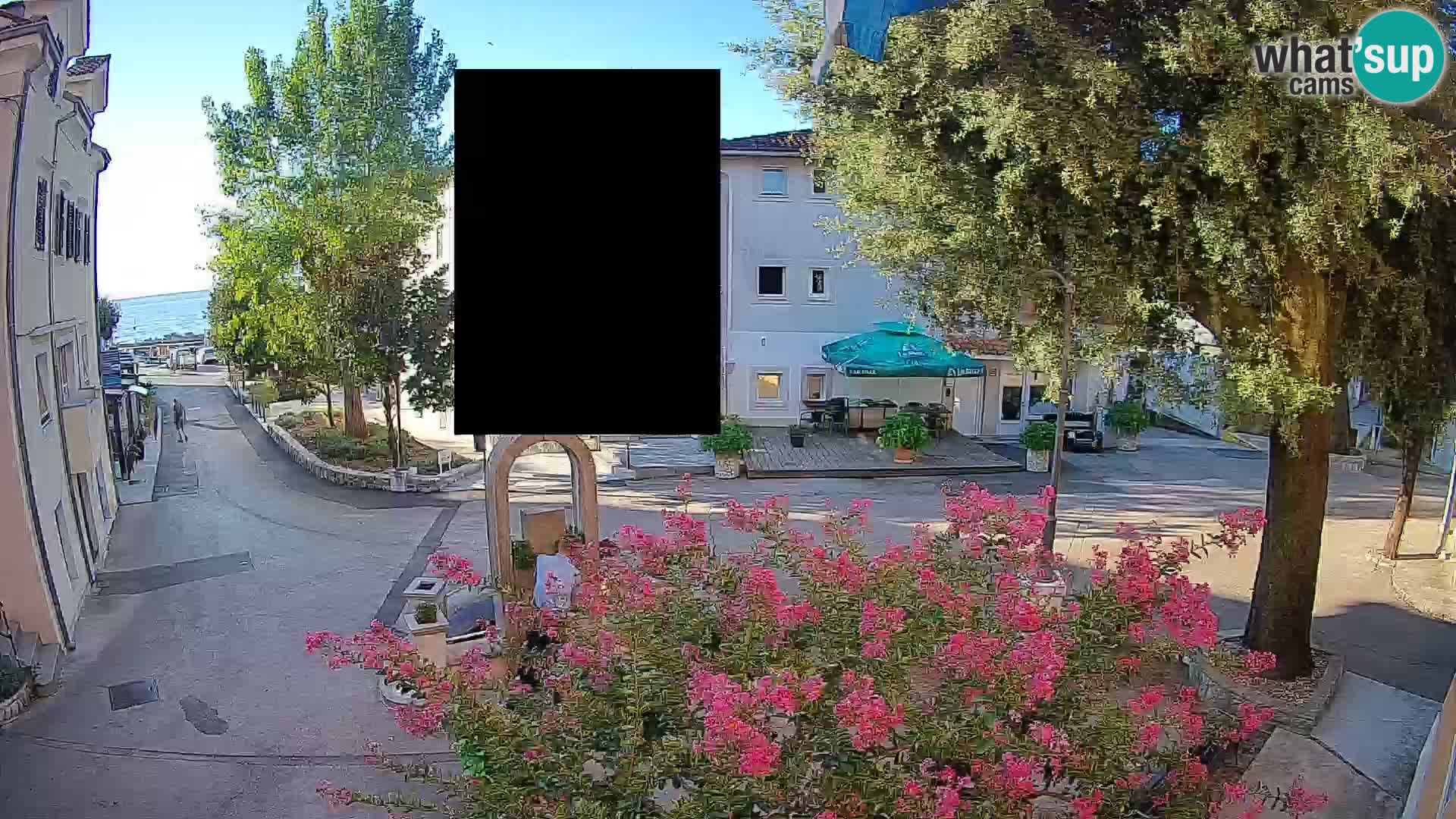 Webcam Centre de Mošćenička Draga – Vue en direct du centre-ville