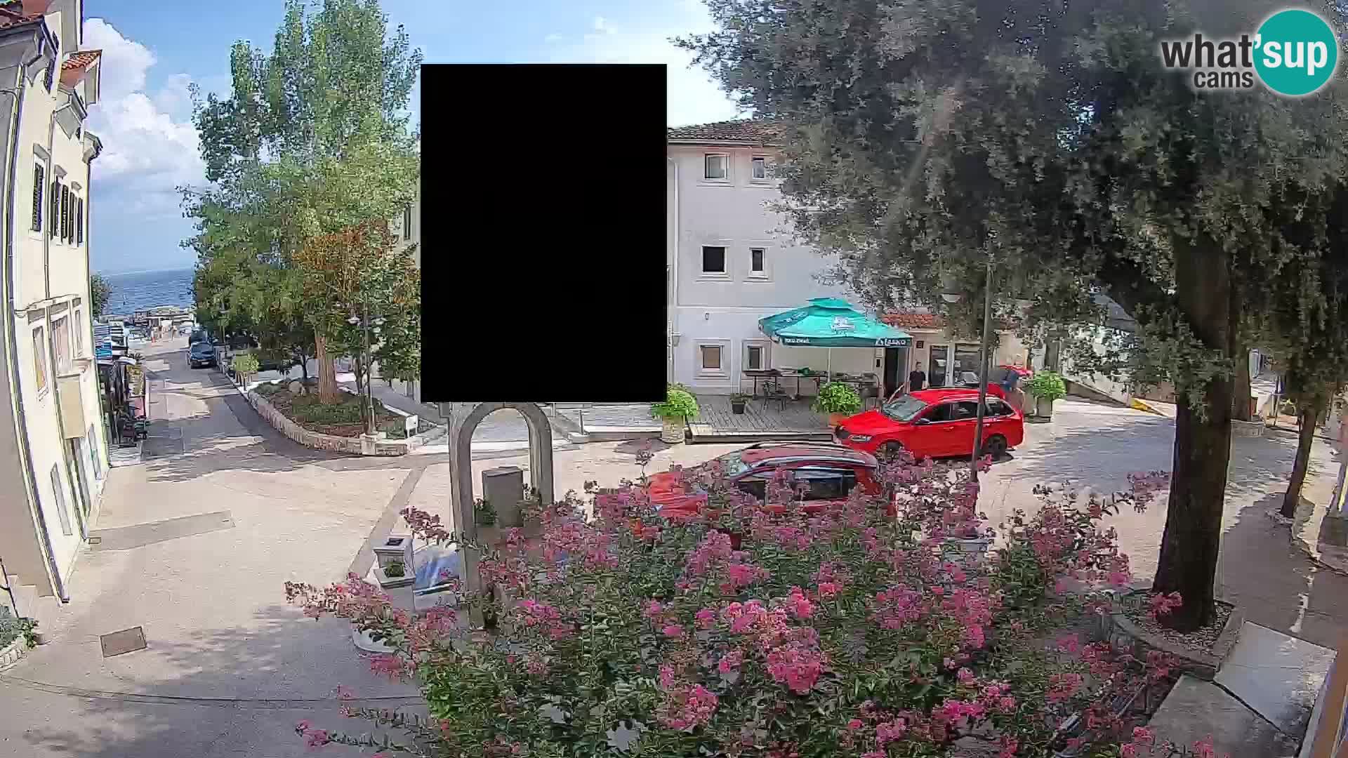 Webcam Centre de Mošćenička Draga – Vue en direct du centre-ville