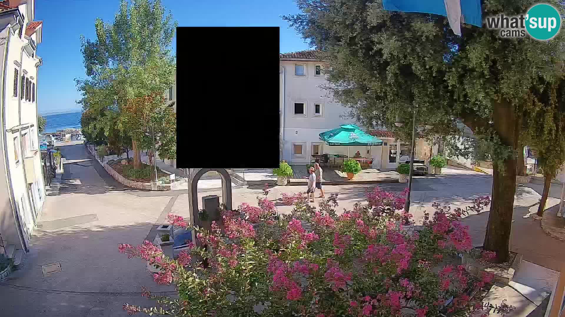 Webcam Mošćenička Draga Center – Live View of the Town Center