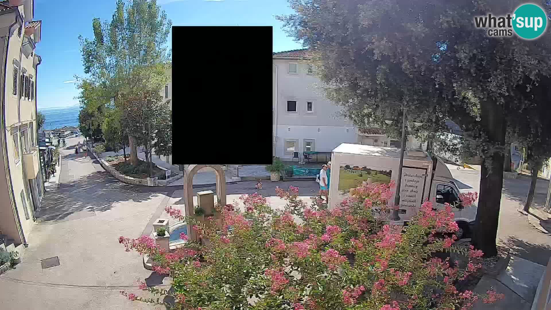 Webcam centre de Mošćenička Draga – Vue en direct du centre-ville