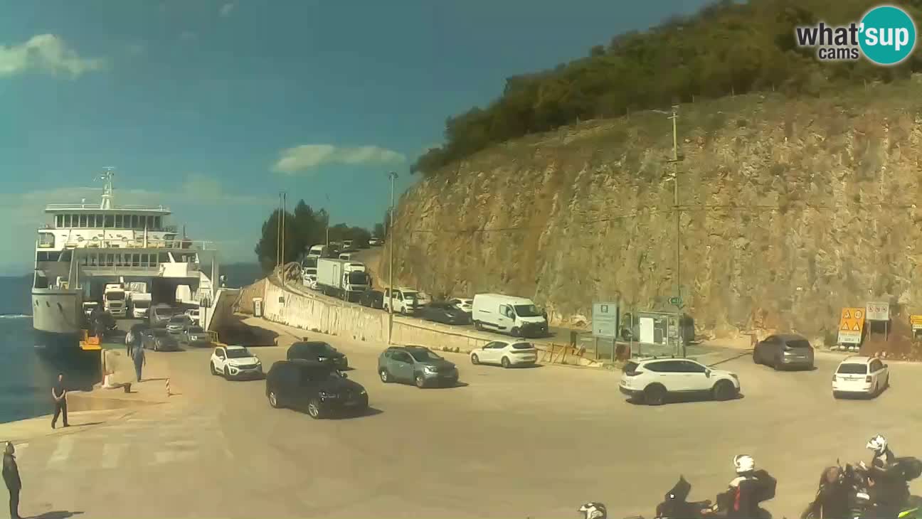 Île de Cres Webcam – port de ferry Merag – Krk