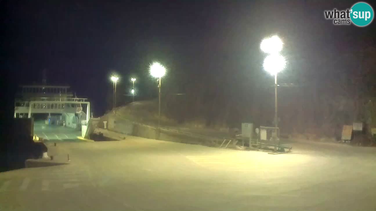 Webcam isla de Cres – puerto del transbordador Merag – Krk