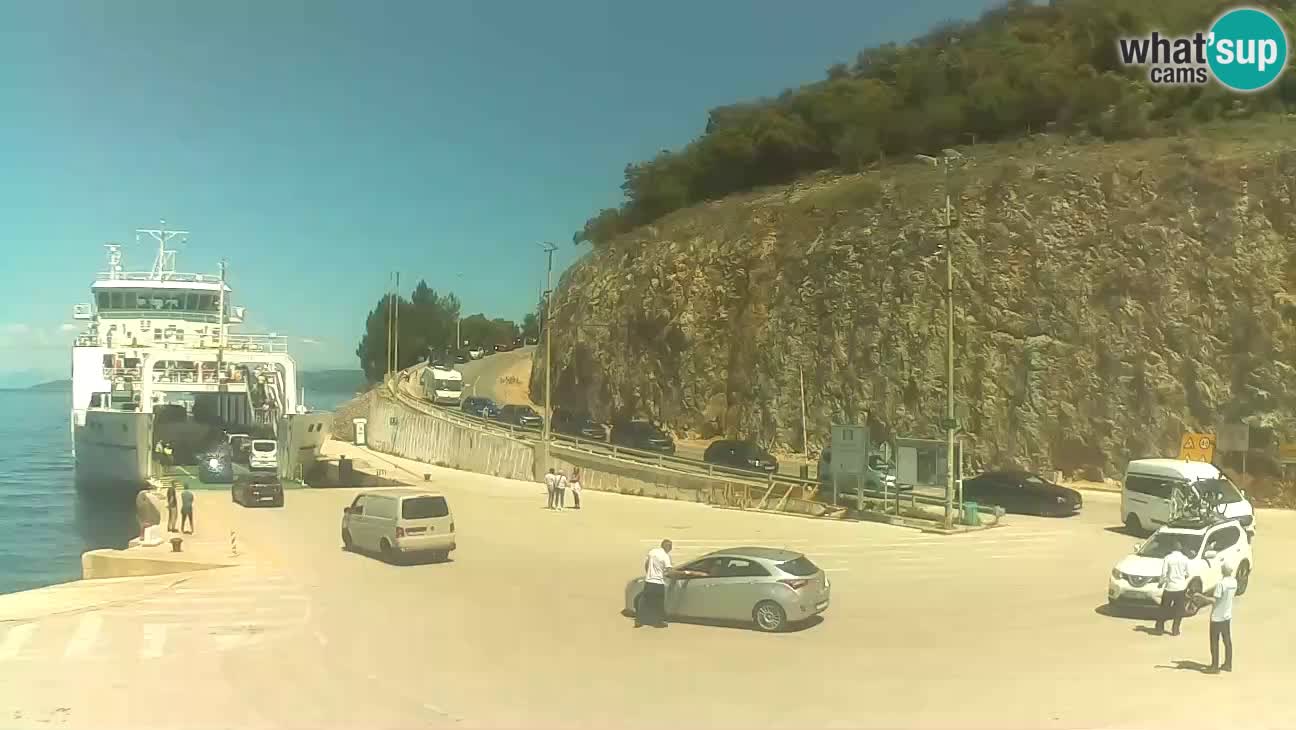 Webcam Cres – Ferry port Merag – Krk on Cres island