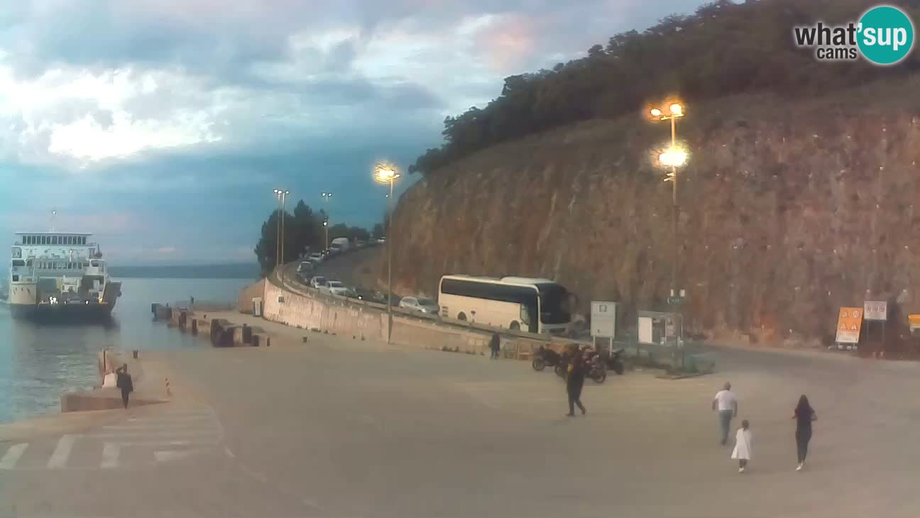 Webcam isla de Cres – puerto del transbordador Merag – Krk