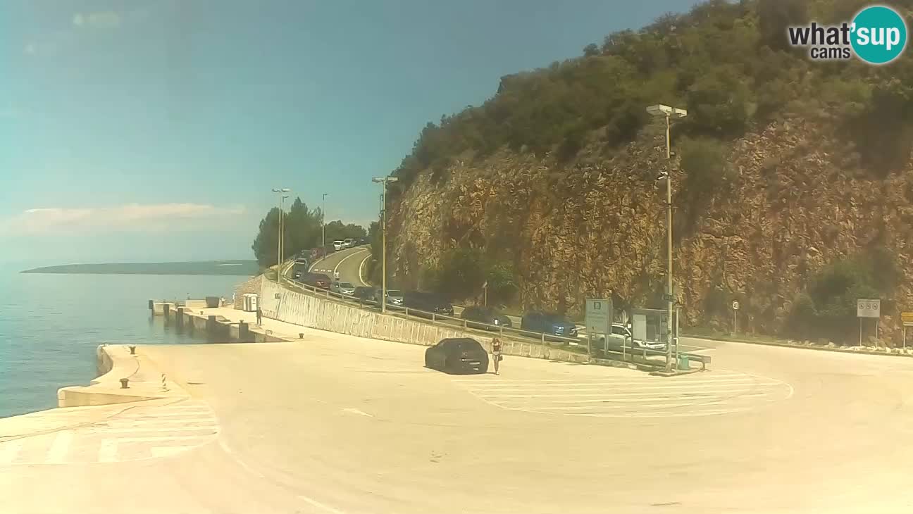 Webcam isla de Cres – puerto del transbordador Merag – Krk
