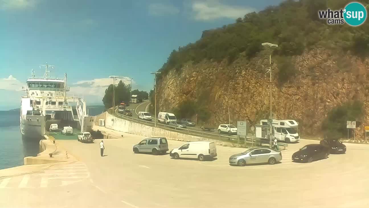 Webcam Cres – Ferry port Merag – Krk on Cres island