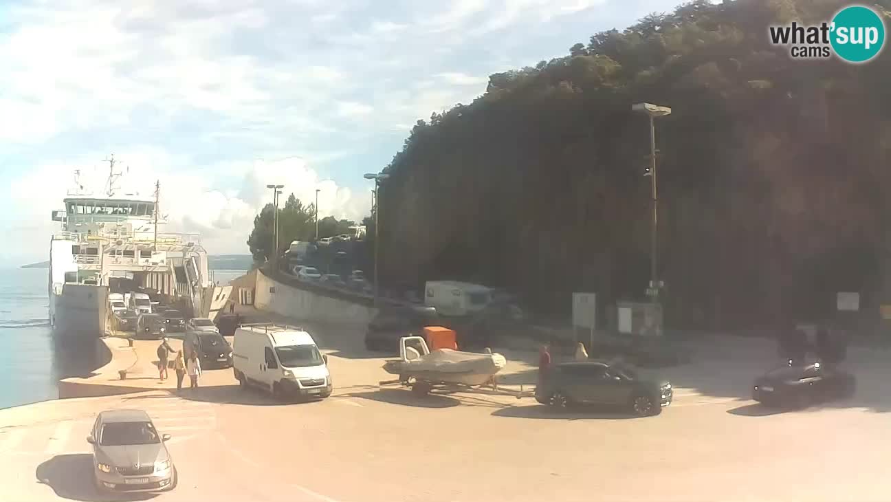 Webcam Cres – Ferry port Merag – Krk on Cres island