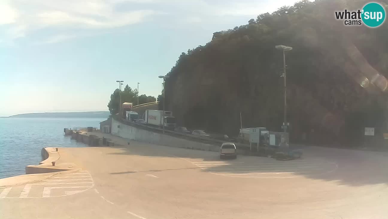 Webcam isla de Cres – puerto del transbordador Merag – Krk