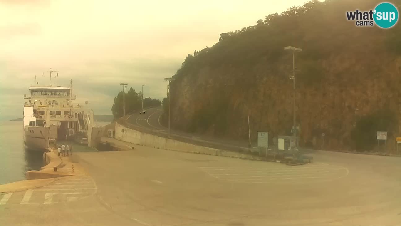 Webcam Cres – Ferry port Merag – Krk on Cres island