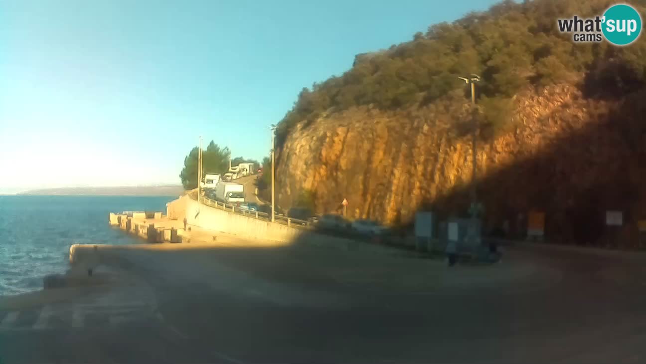 Webcam Cres – Ferry port Merag – Krk on Cres island