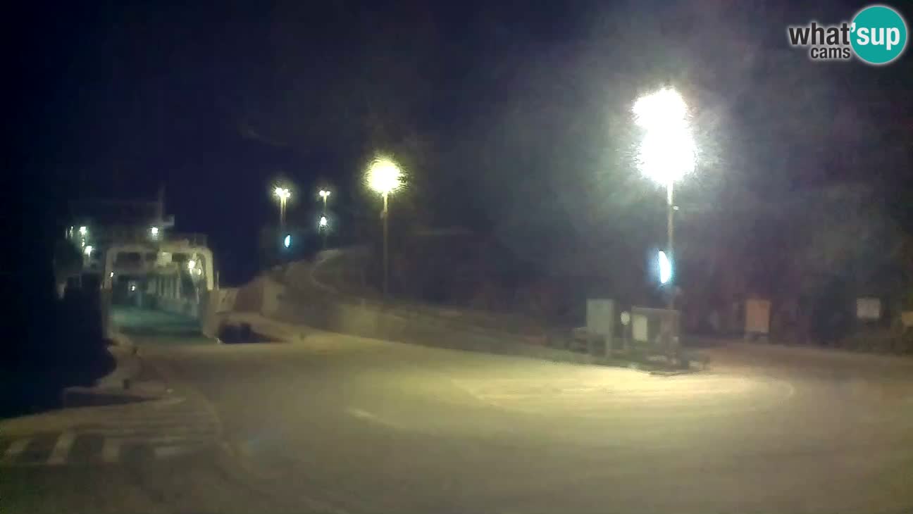 Webcam Cres – Ferry port Merag – Krk on Cres island