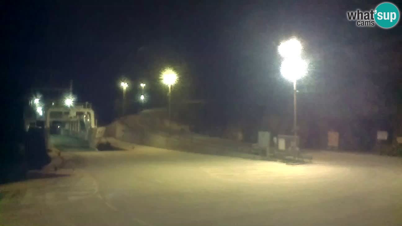 Webcam Cres – Ferry port Merag – Krk on Cres island