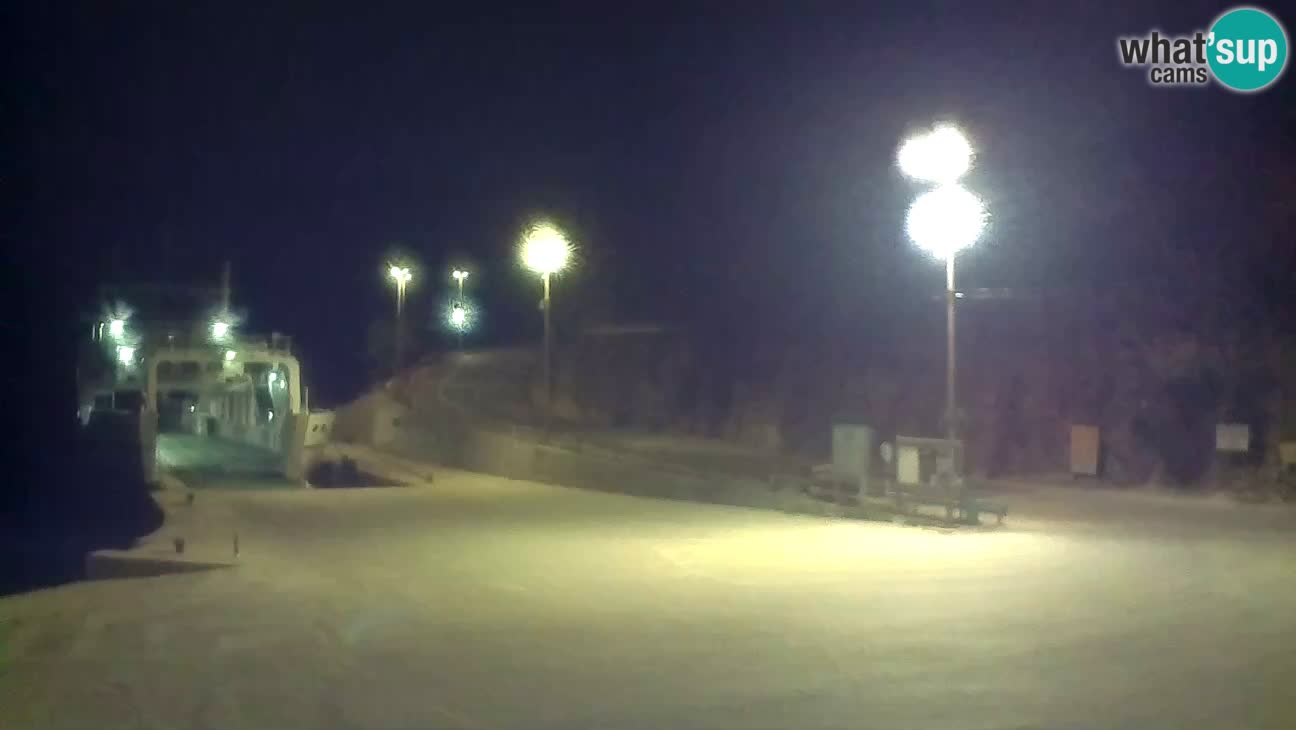 Webcam Cres – Ferry port Merag – Krk on Cres island