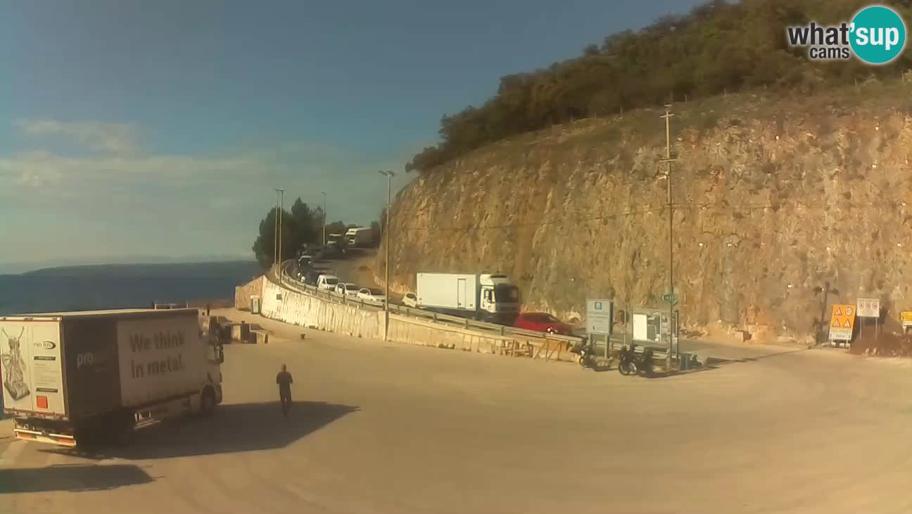 Webcam Cres – Ferry port Merag – Krk on Cres island