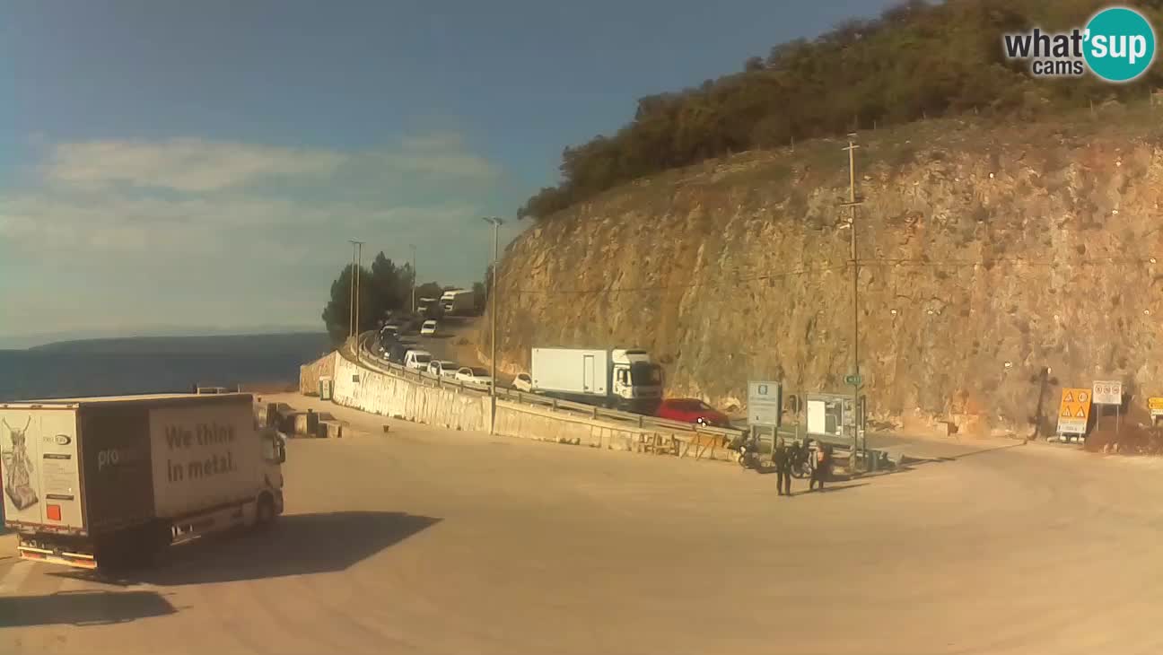 Webcam Cres – Ferry port Merag – Krk on Cres island