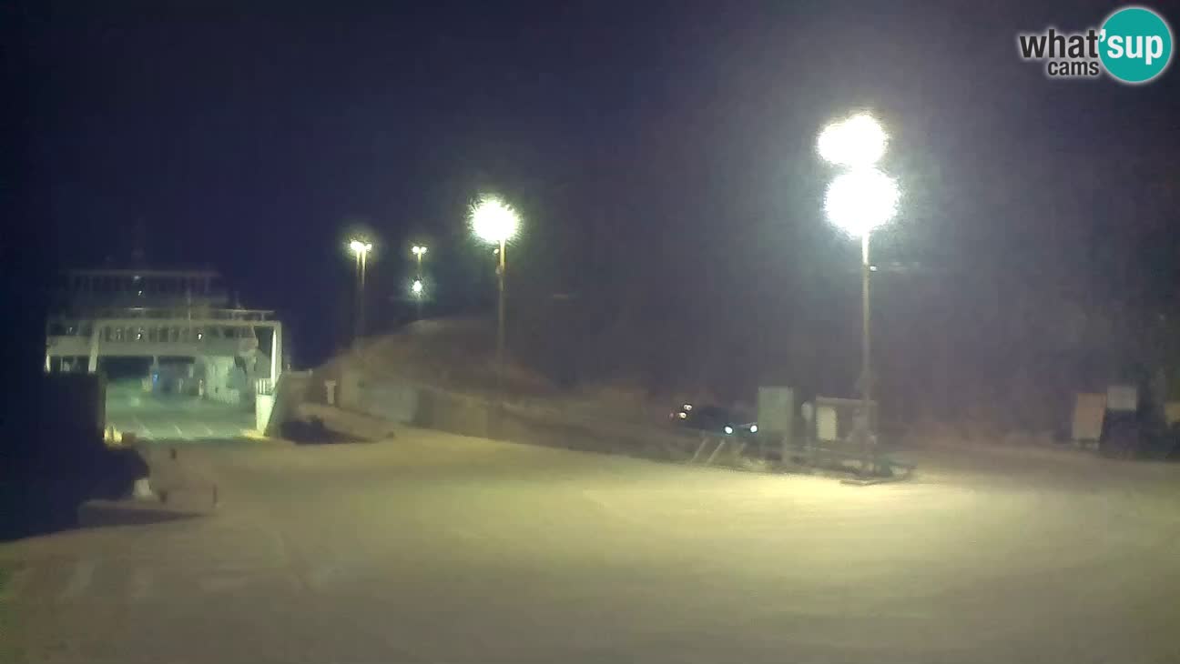 Webcam Cres – Ferry port Merag – Krk on Cres island