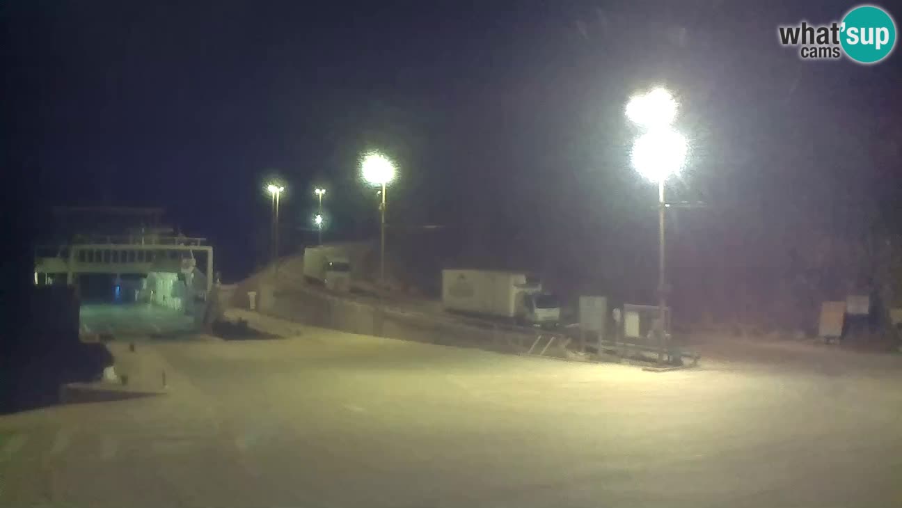 Île de Cres Webcam – port de ferry Merag – Krk