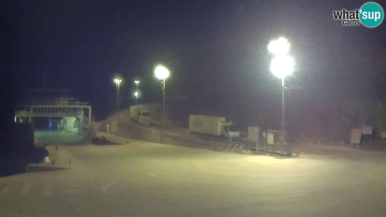 Webcam Cres – Ferry port Merag – Krk on Cres island