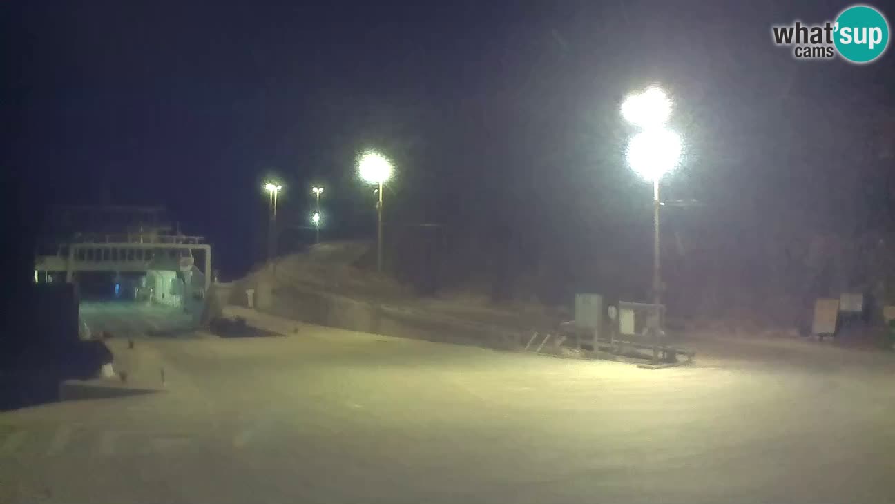 Île de Cres Webcam – port de ferry Merag – Krk