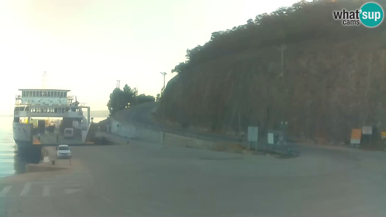 Webcam Cres – Ferry port Merag – Krk on Cres island