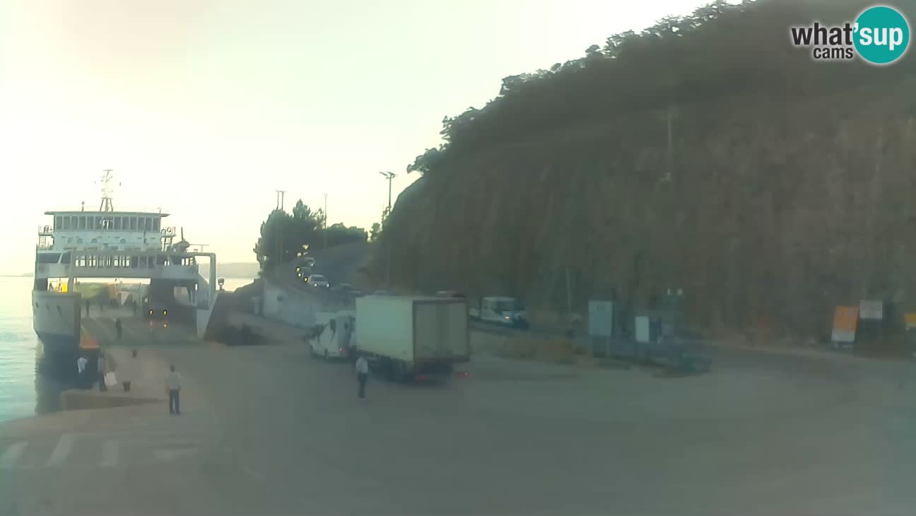 Île de Cres Webcam – port de ferry Merag – Krk