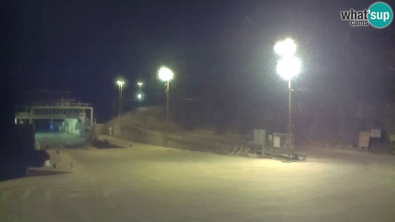 Webcam isla de Cres – puerto del transbordador Merag – Krk