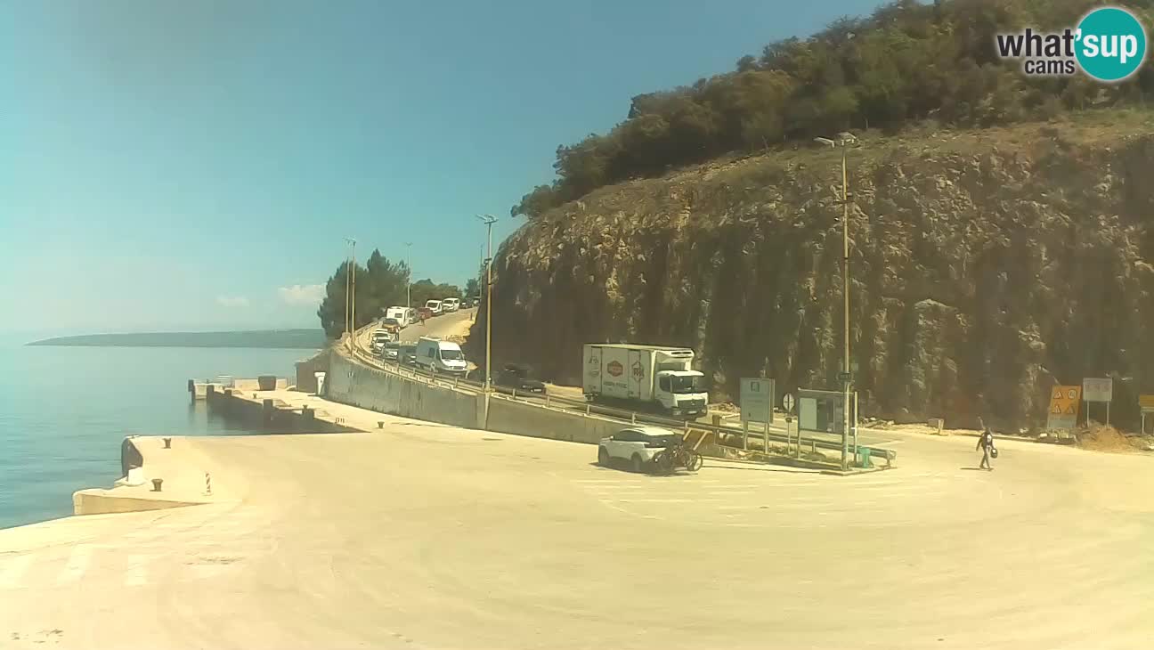 Webcam Cres – Ferry port Merag – Krk on Cres island
