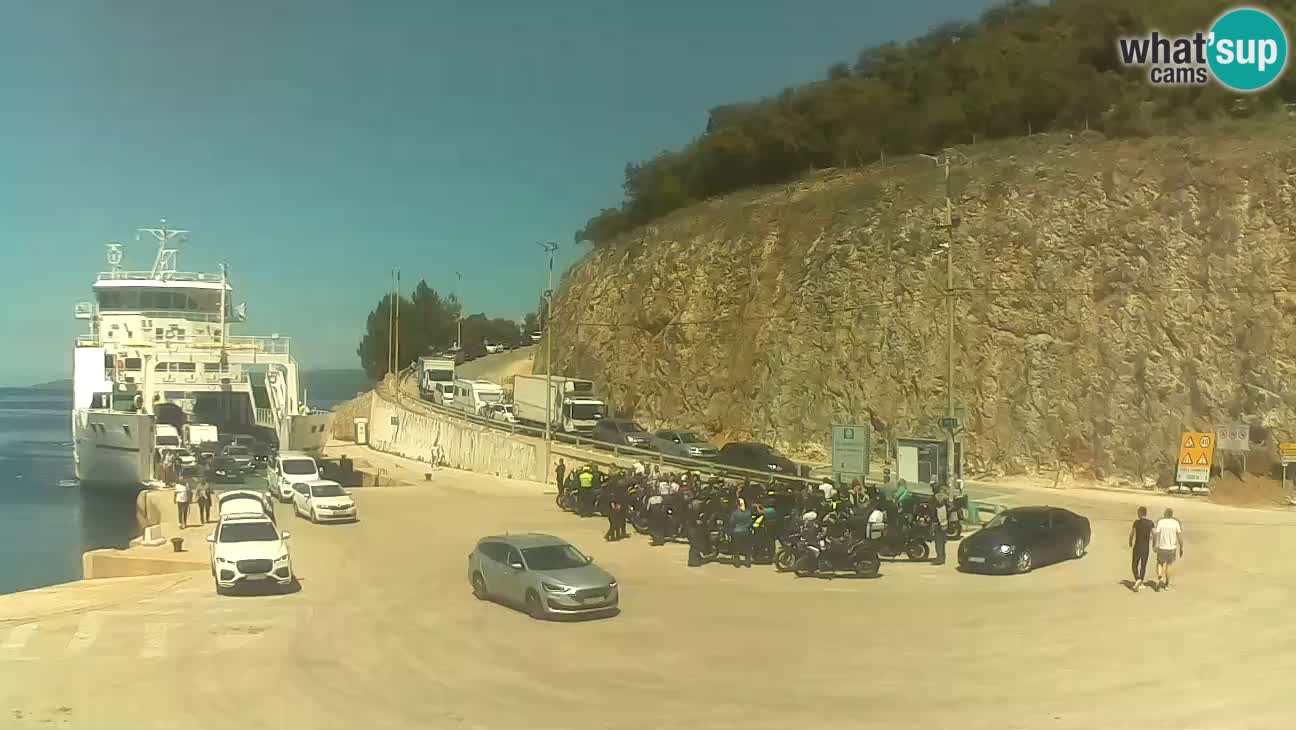 Webcam Cres – Ferry port Merag – Krk on Cres island
