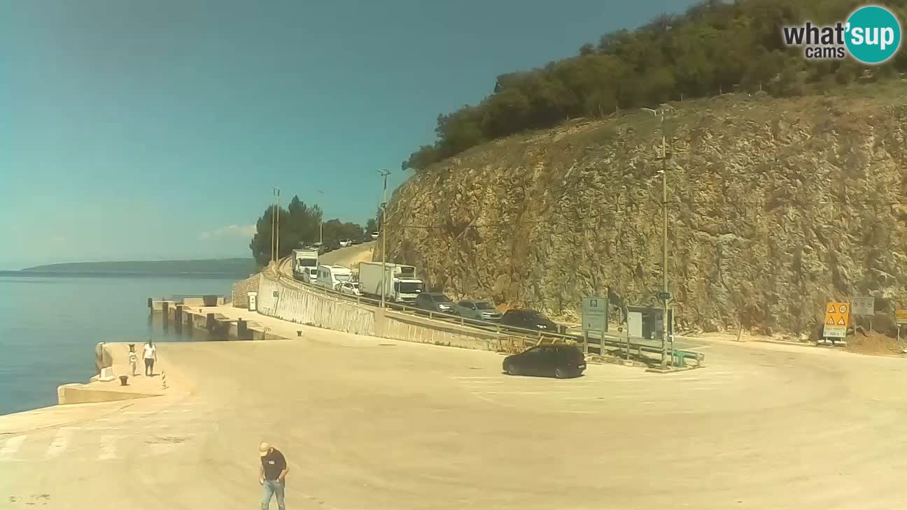 Webcam Cres – Ferry port Merag – Krk on Cres island