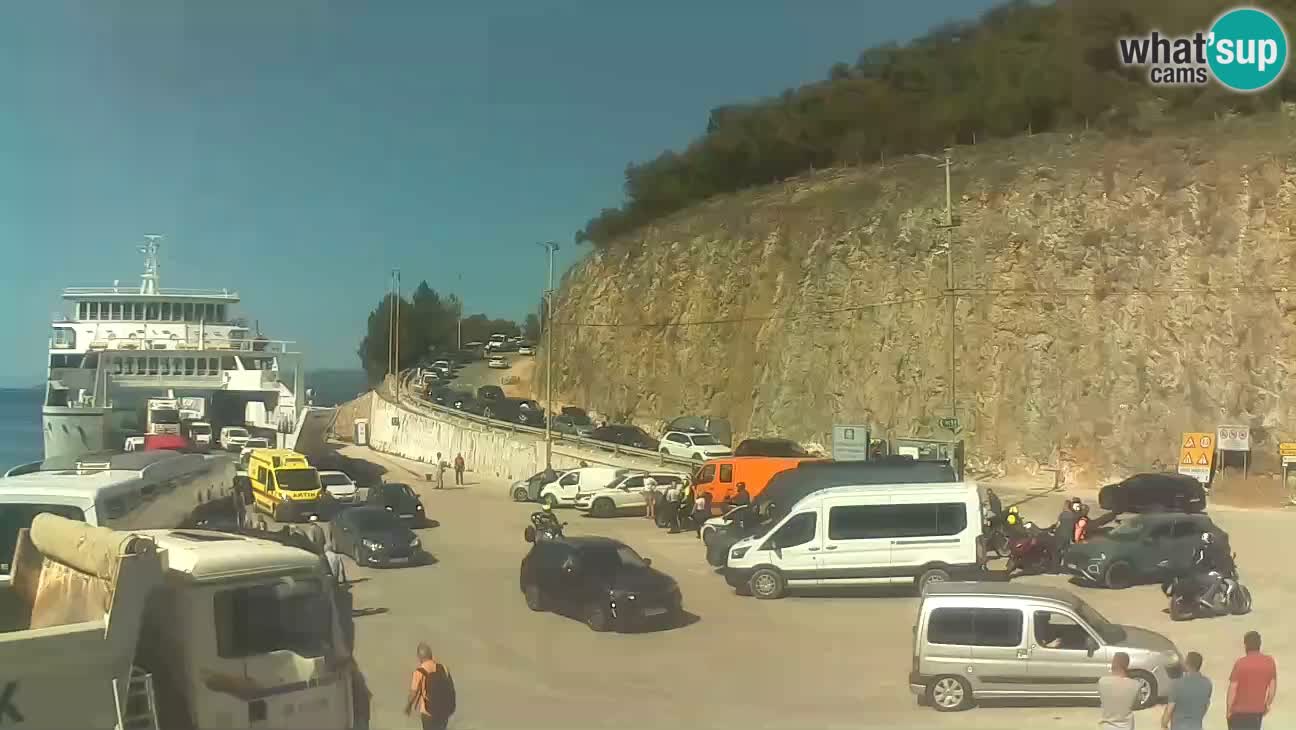 Webcam isla de Cres – puerto del transbordador Merag – Krk