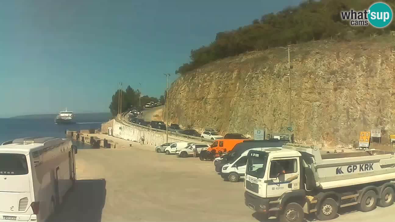Île de Cres Webcam – port de ferry Merag – Krk